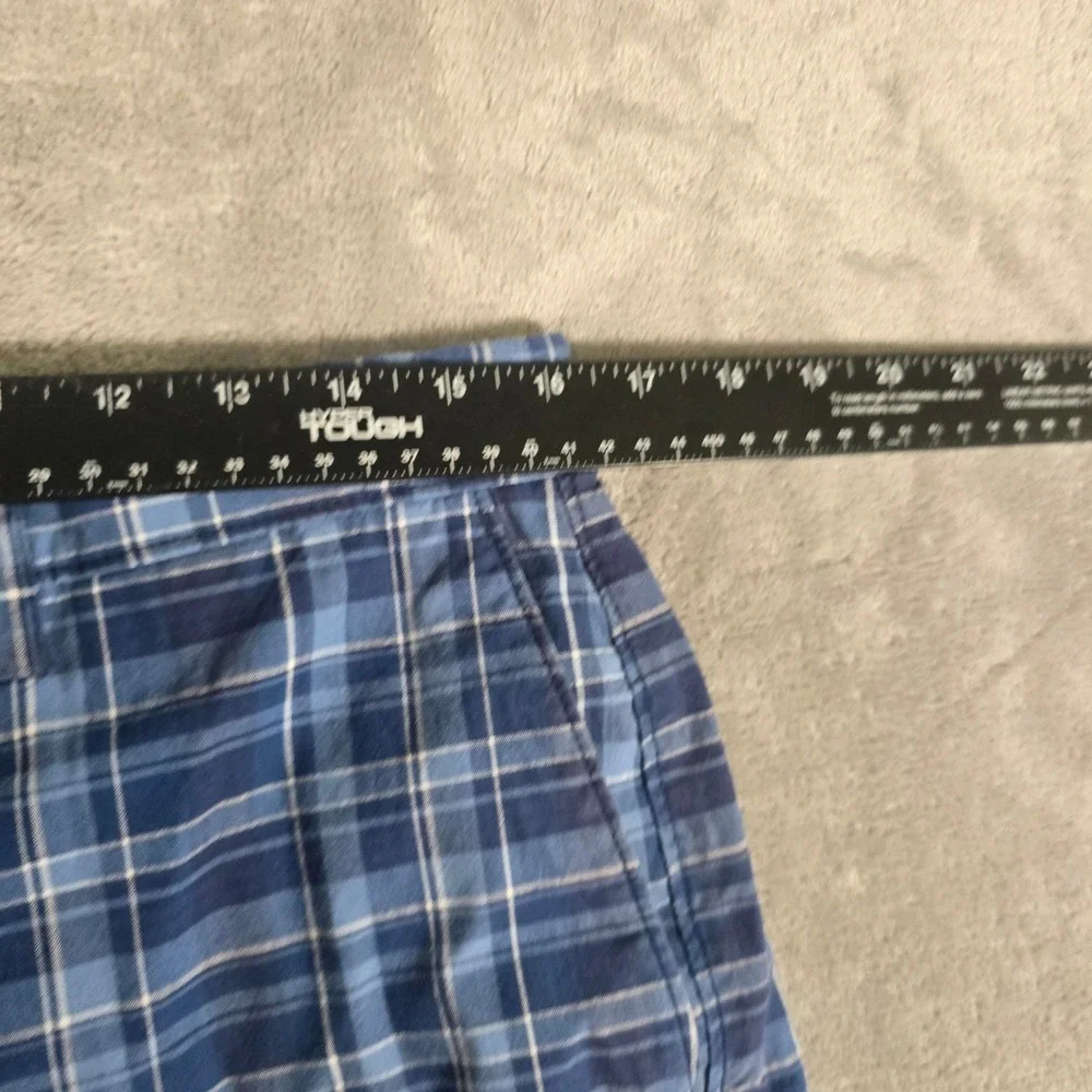 Banana Republic Mens Plaid Shorts Emerson‎ Casual Blue Size 32